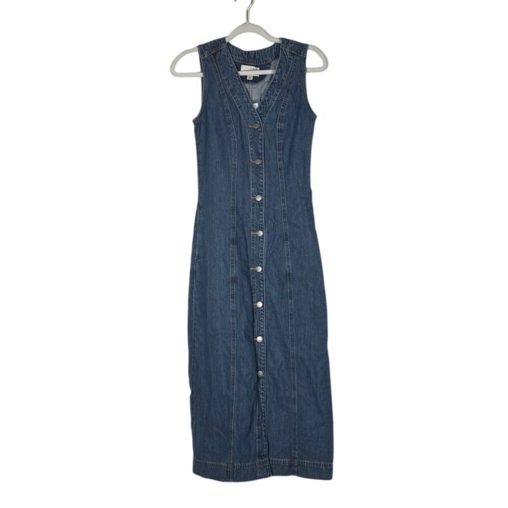 NWT Universal Thread Denim Button Front Midi Dres… - image 7
